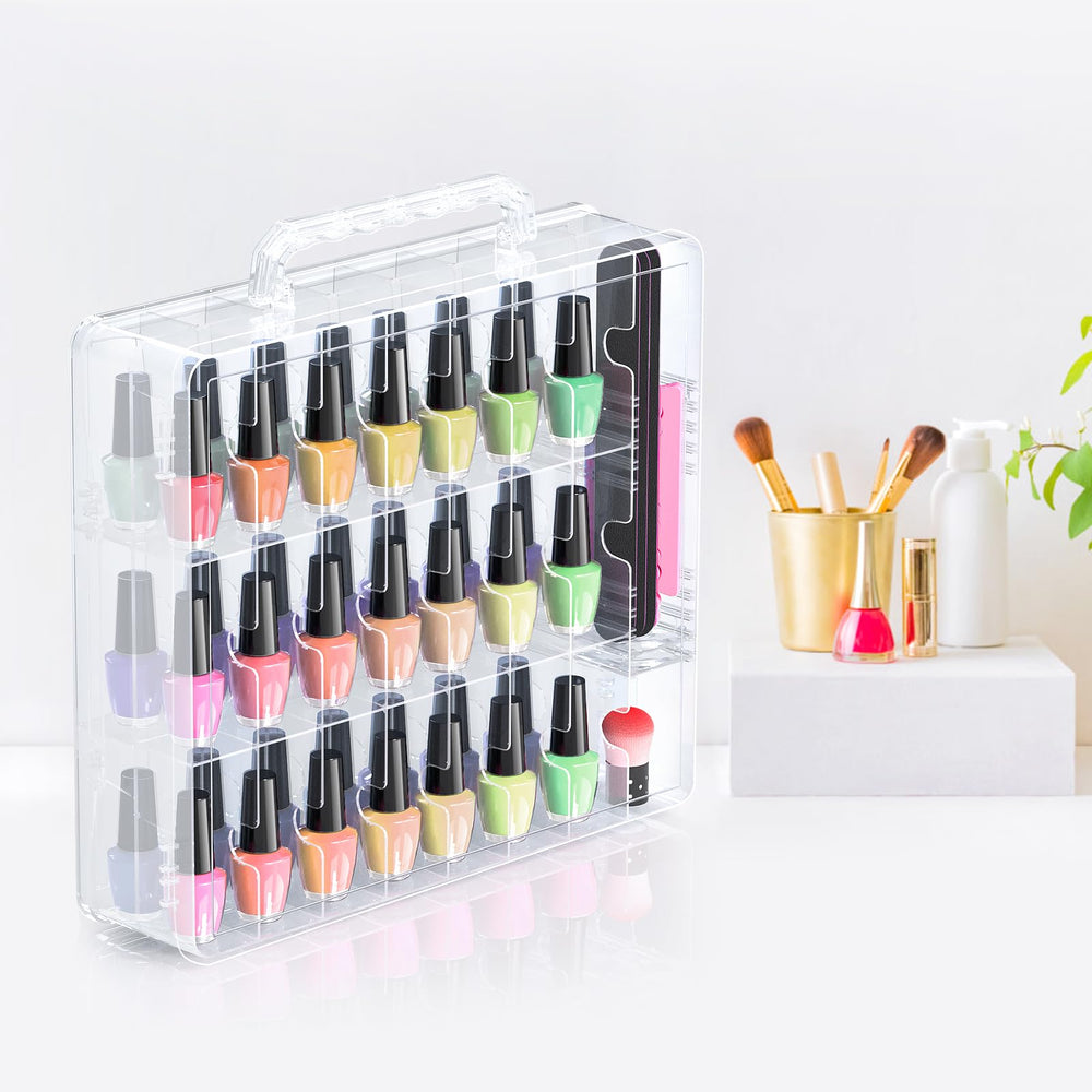 Beloving on a vanity demonstrating neat display and space-saving benefit