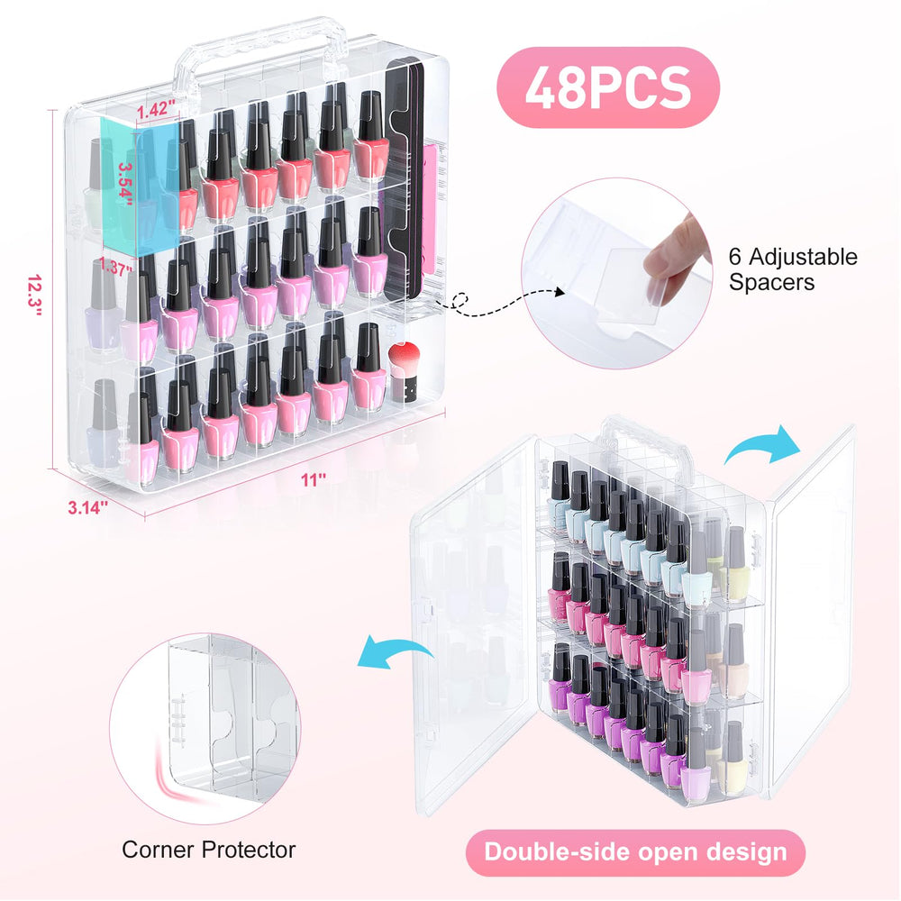 Beloving open double-side organizer with bottles displayed for fast access benefit