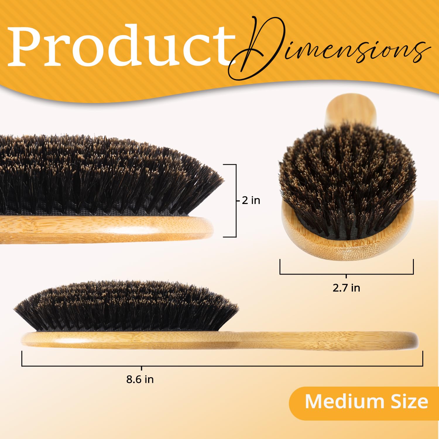 Belula close-up of 100% boar bristles highlighting natural texture and even oil distribution