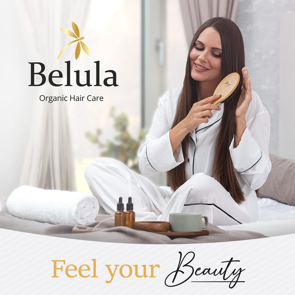 Belula brush rear view showing sturdy handle and vented back for bristle protection