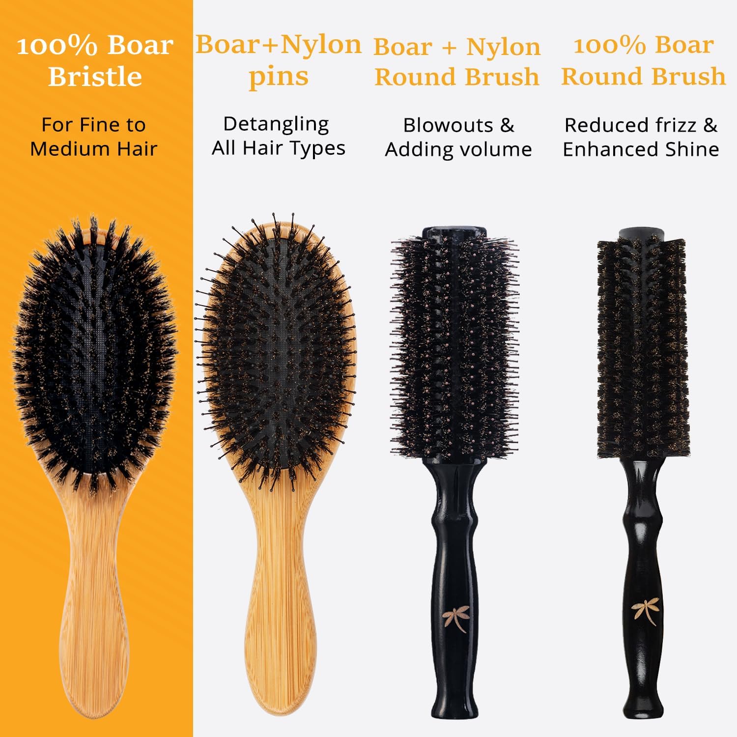 Belula brush held in hand to show medium size and ergonomic handle for comfortable use