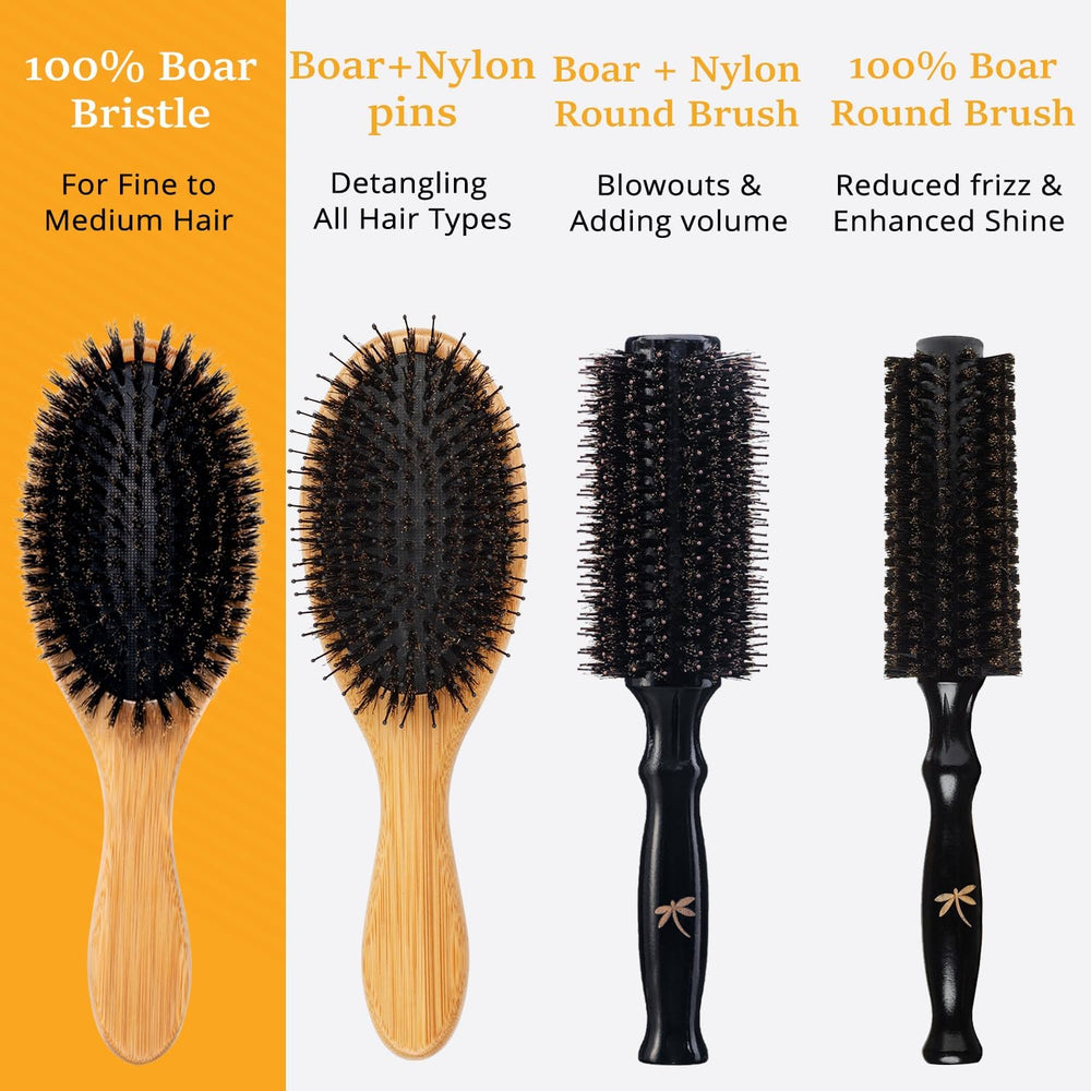 Belula brush held in hand to show medium size and ergonomic handle for comfortable use