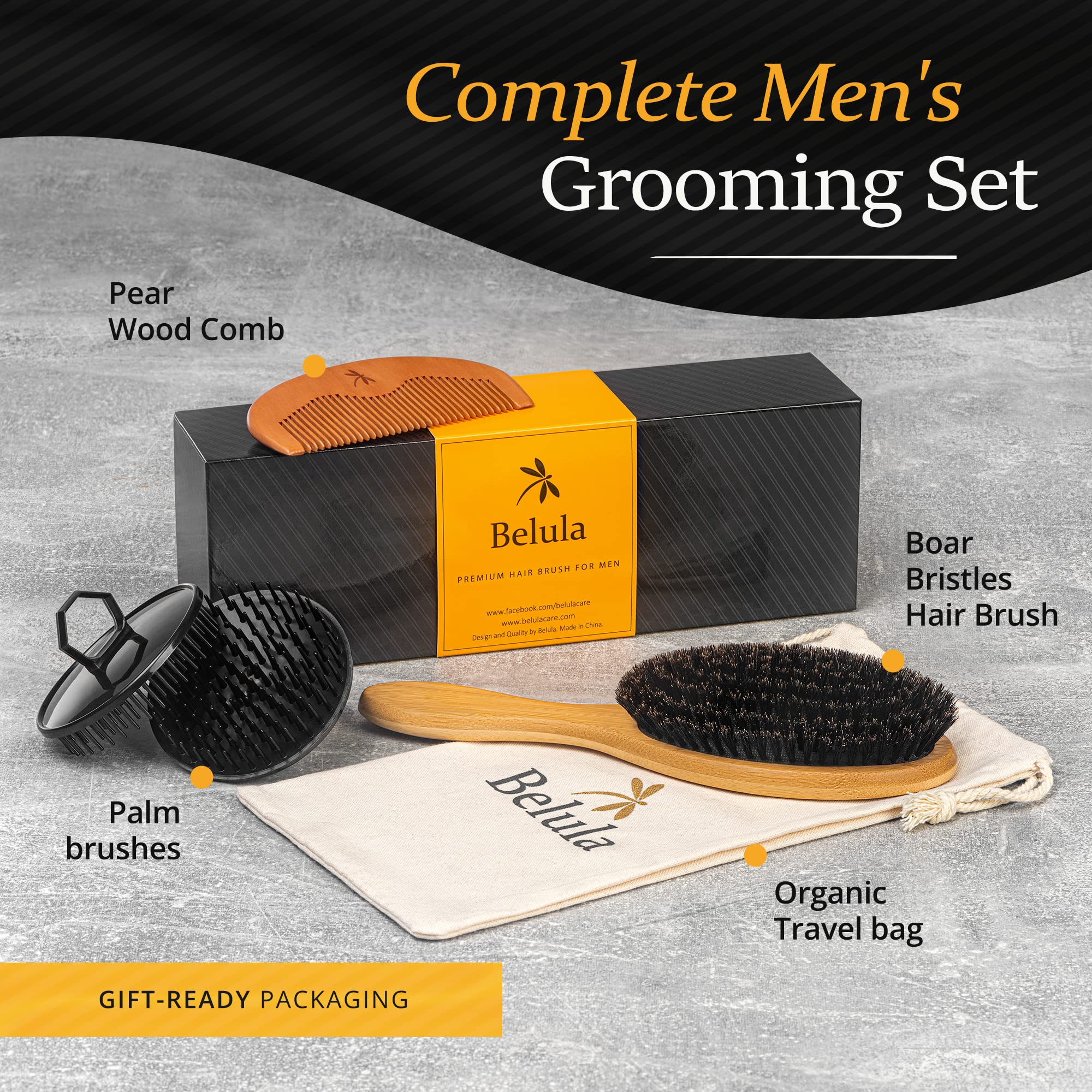 Belula brush in routine use smoothing short hair for a polished finish