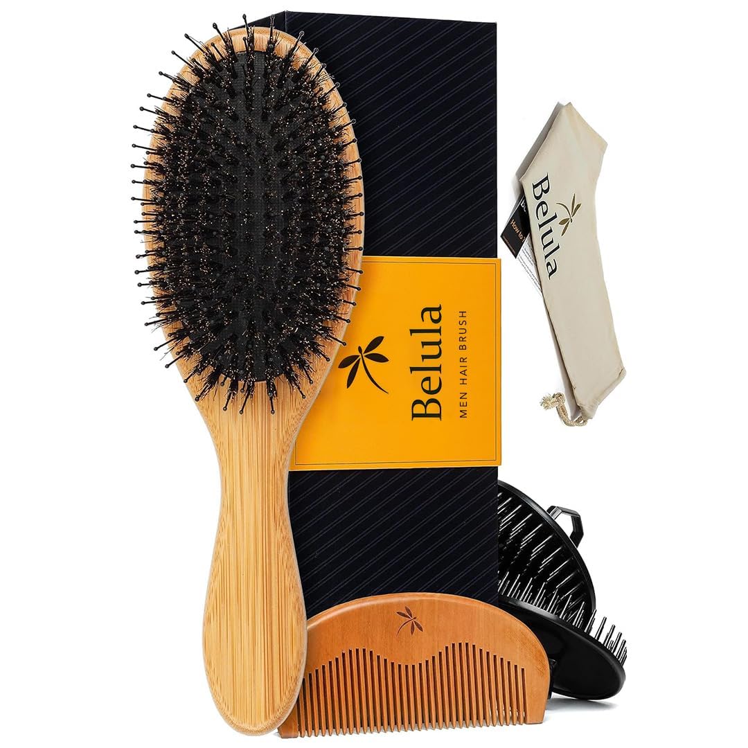 Belula front view of brush and comb showing complete grooming kit benefits