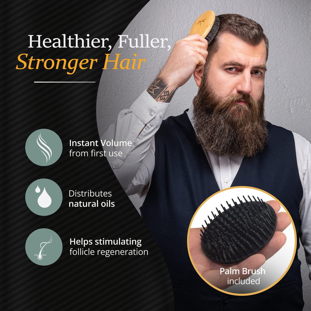 Belula palm brush in hand demonstrating ergonomic grip and precise control