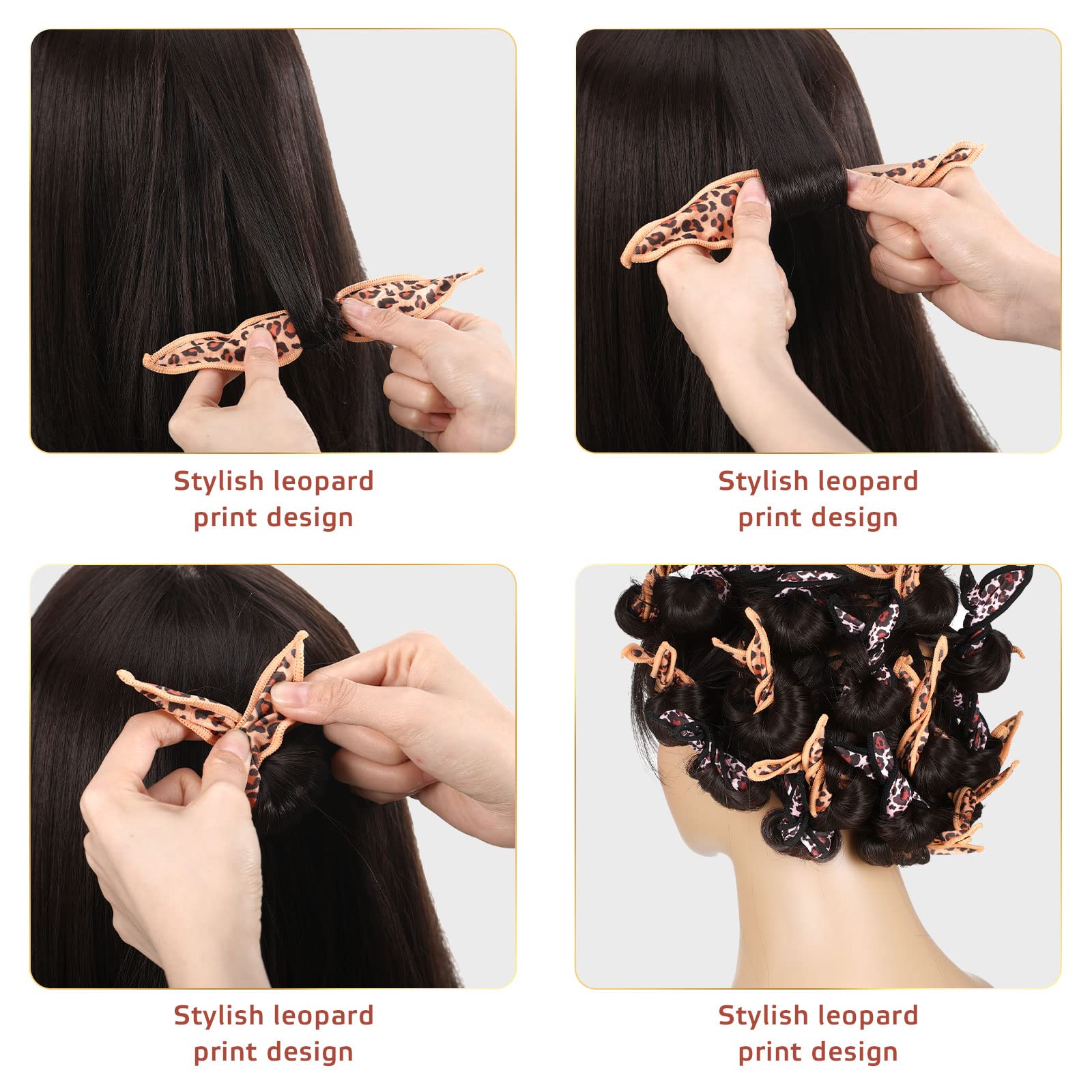 Bememo rollers in use overnight on damp hair for heat-free curls