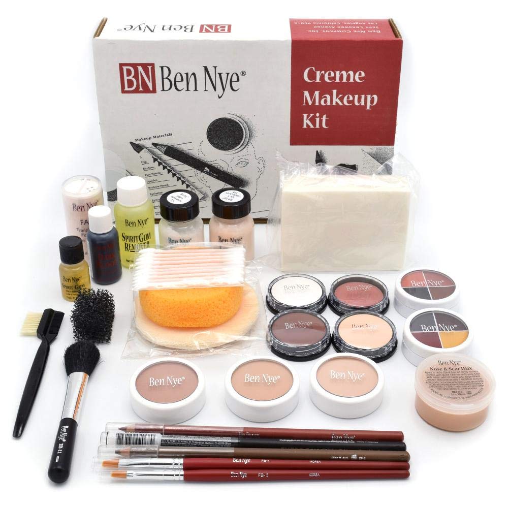 Ben Nye TK-3 open palette showing creme pans and organized colors for easy selection