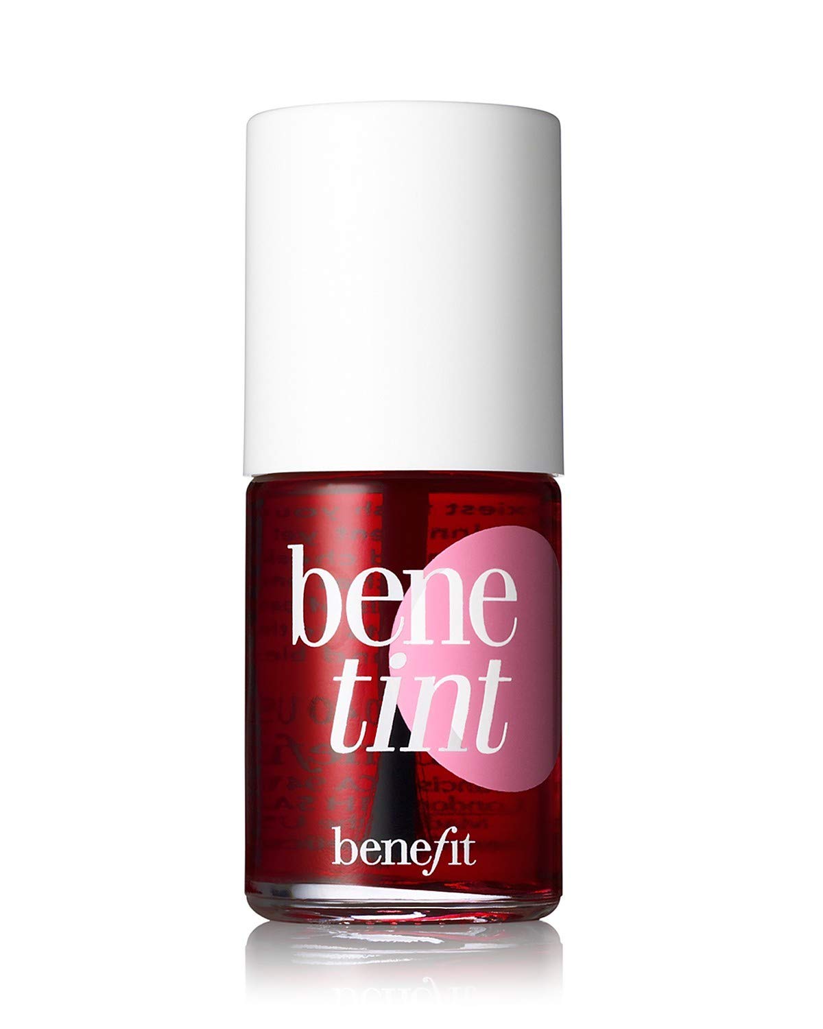 Benefit Bene Tint Rose front bottle showing compact packaging and portable design