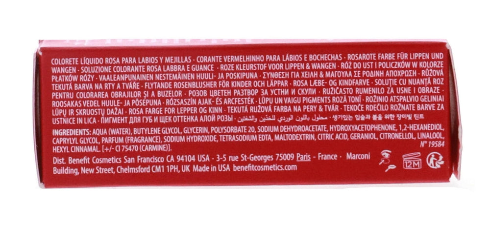 Benefit Bene Tint scale and dimensions highlighting small, portable size