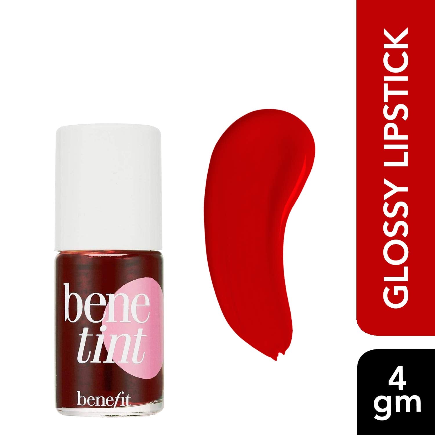 Benefit Benetint applicator close-up displaying wand tip for precise, mess-free application