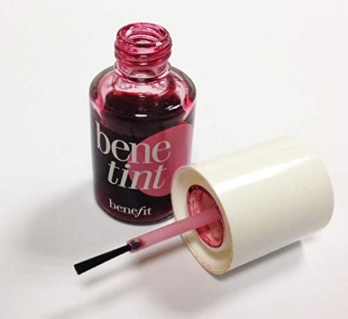 Benefit Benetint stain swatch on skin displaying blendable flush and natural-looking finish