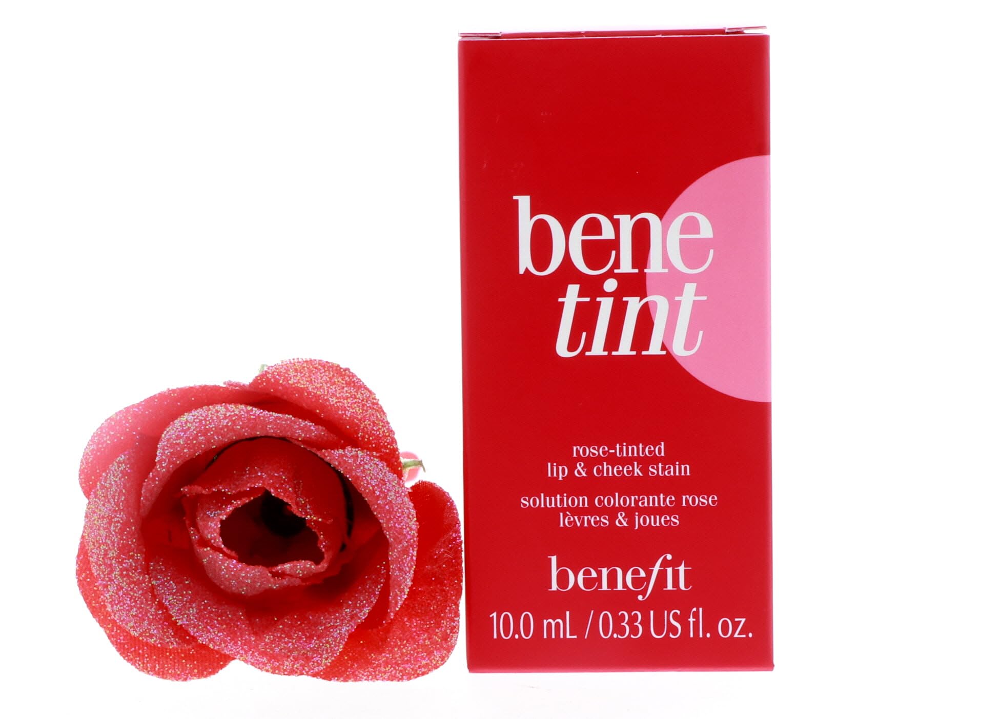 Benefit Benetint single drop on skin showing lightweight sheer texture
