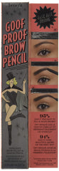 Benefit pencil tip closeup highlighting triangular edge for precise strokes