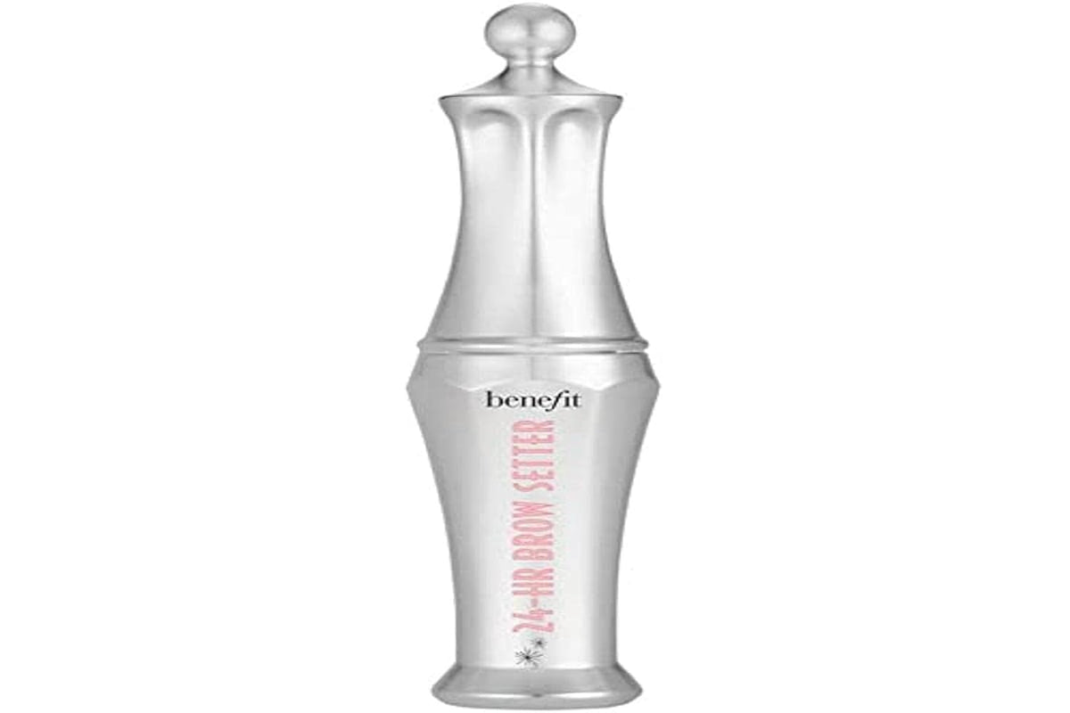 Benefit front view of mini brow setter tube showing compact size and portability
