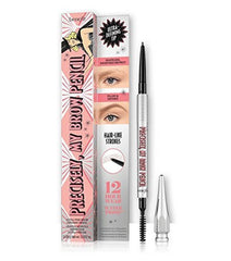 Benefit front packaging showing slim dual-ended pencil and shade label, clear product ID