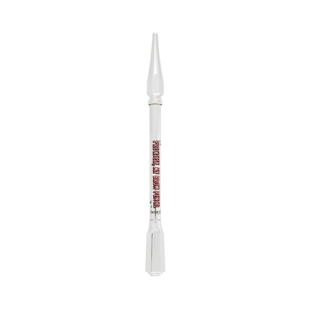 Benefit pencil ultra-fine tip close-up showing precise hair-like strokes