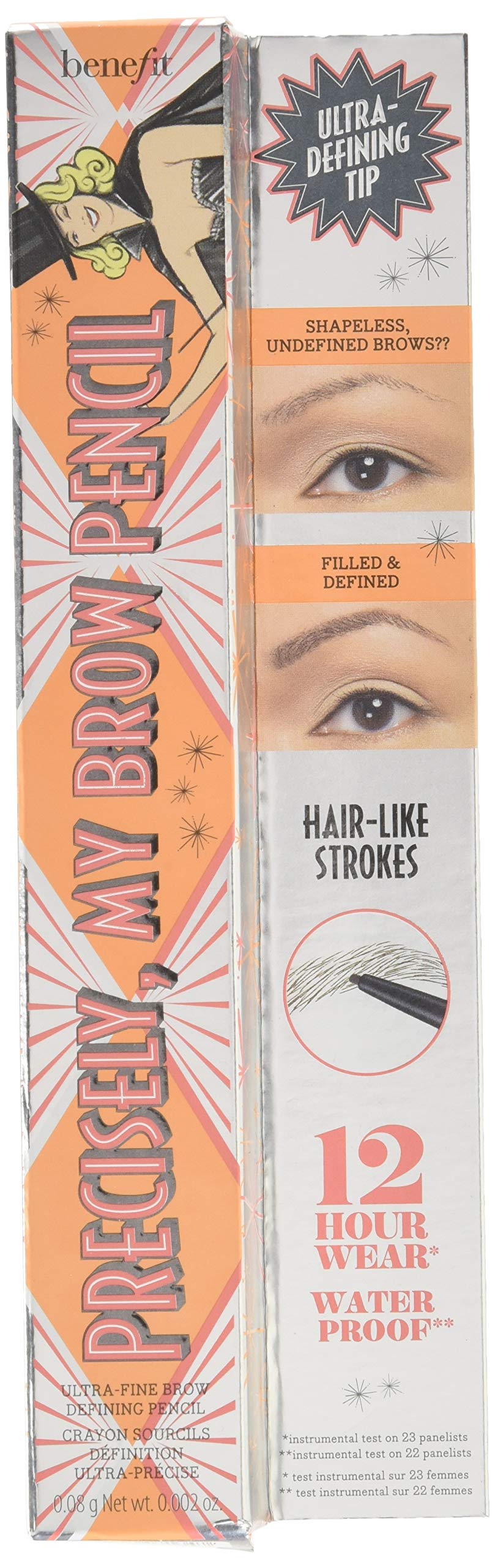 Benefit Precisely My Brow Pencil ultra-fine tip close-up delivering precise hair-like strokes