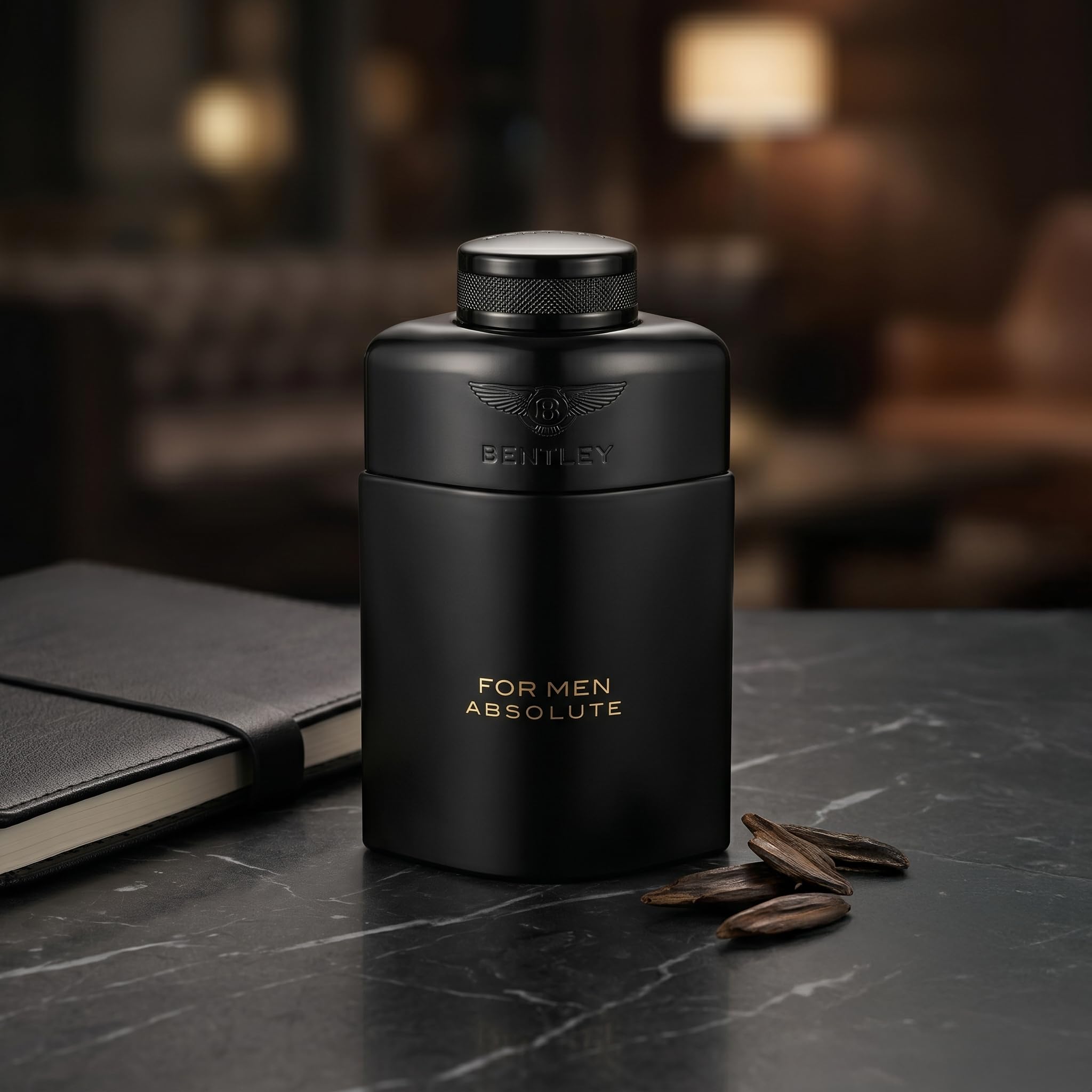 Bentley 3.4 oz bottle beside ruler showing compact travel-friendly size