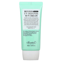 BENTON front tube view showing SPF50+ protection and lightweight benefit