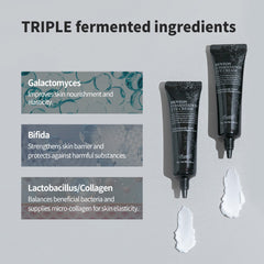 BENTON eye cream applied to fingertip demonstrating easy absorption and non-greasy feel