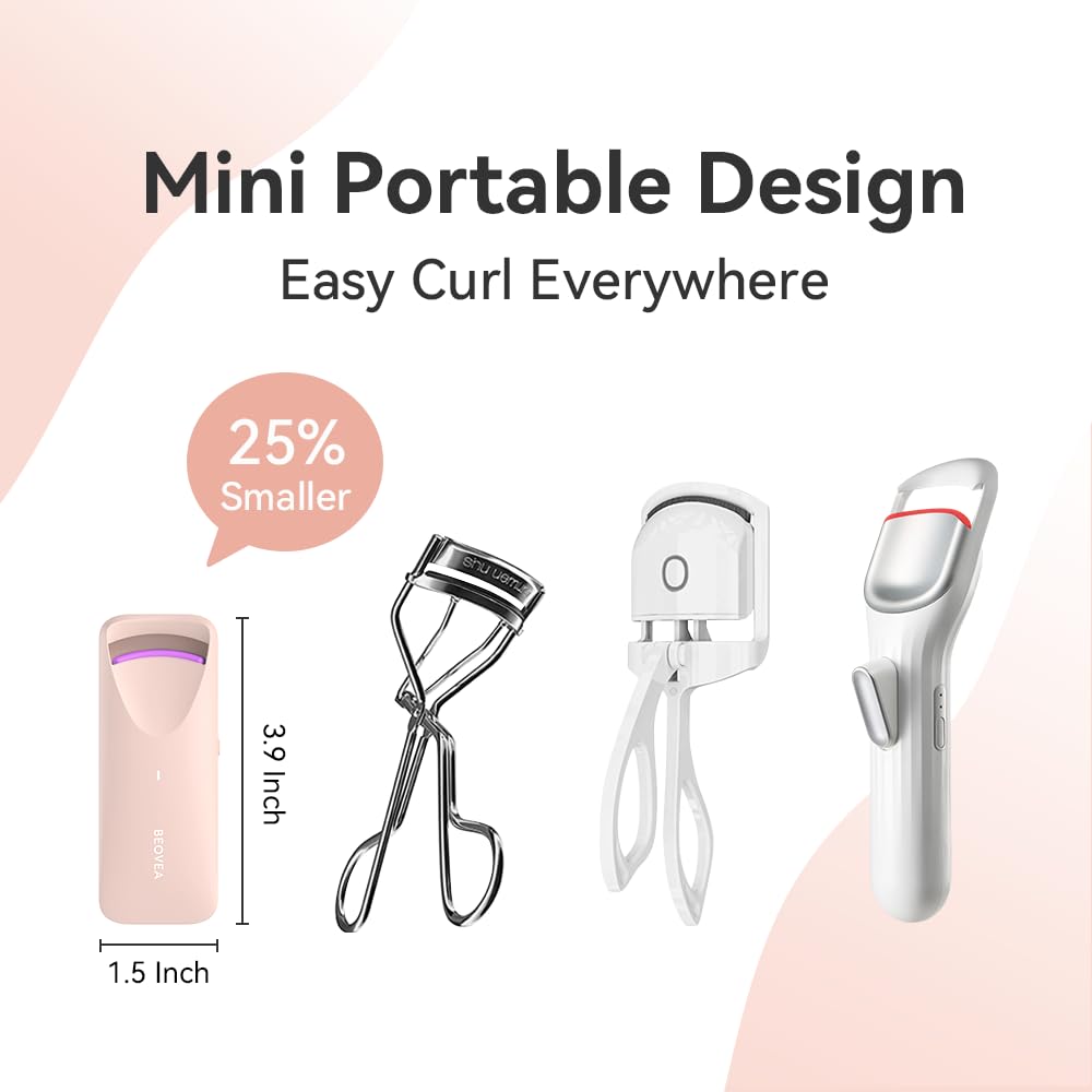 BEOVEA curler connected to type-c cable demonstrating fast recharging for on-the-go use