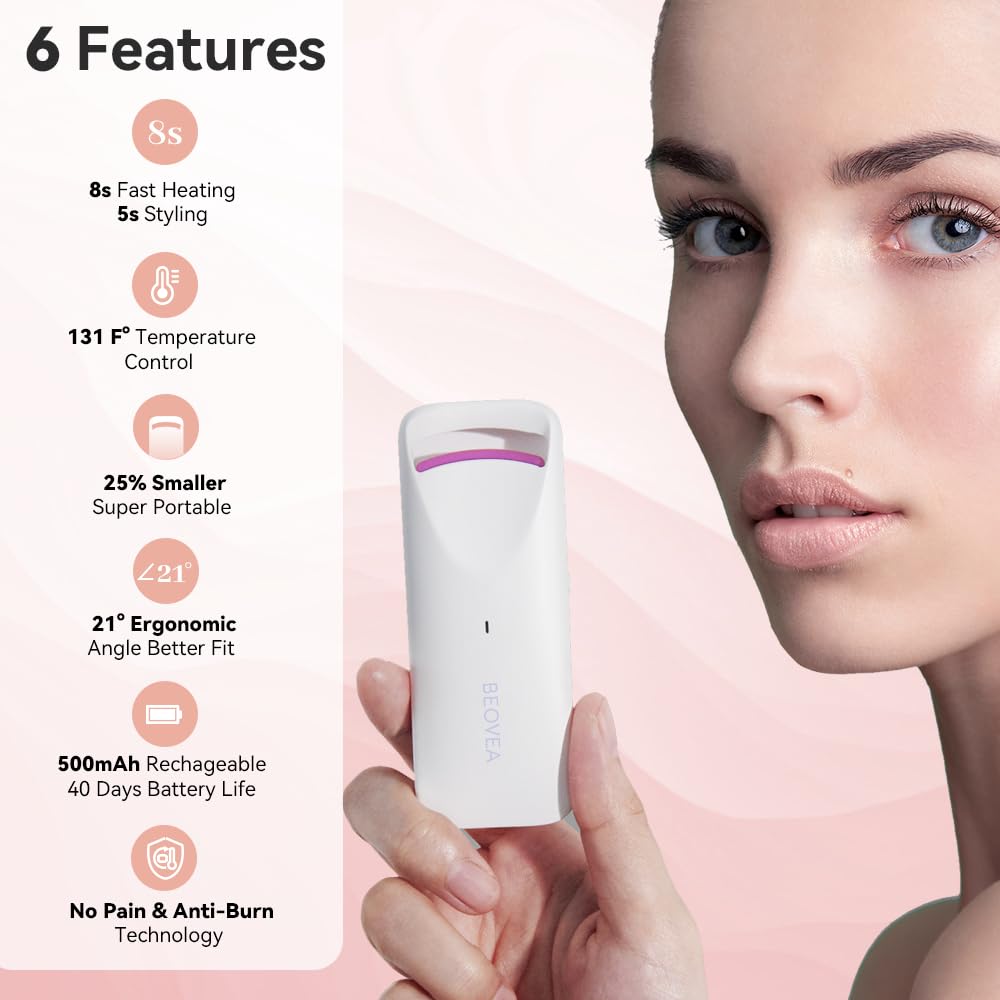 BEOVEA close-up of heated tip highlighting even heat distribution benefit