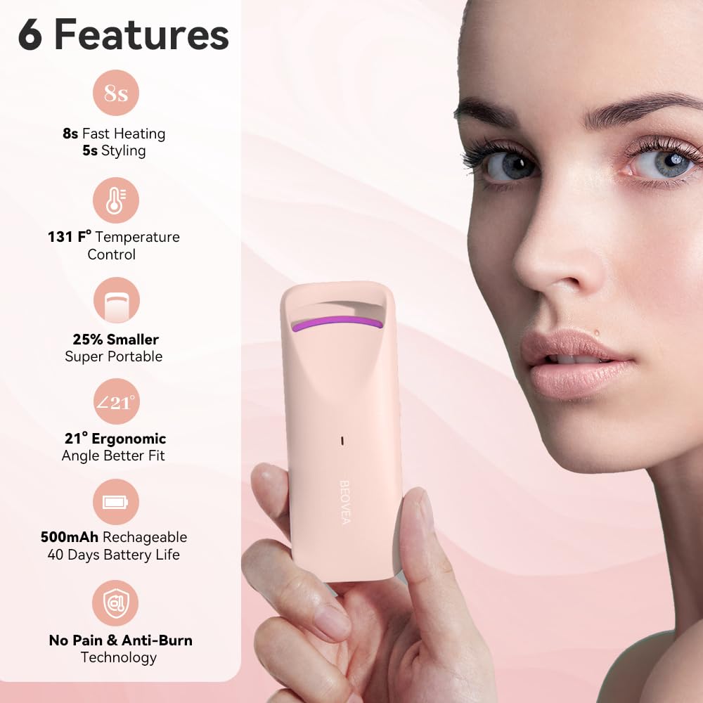 BEOVEA close-up of heat-sensitive silicone pad highlighting even heat and gentle protection