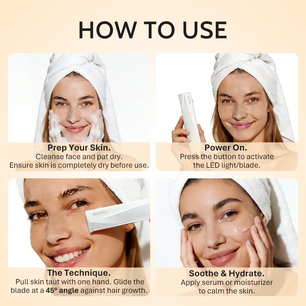 BEOVEA before and after skin comparison highlighting smoother, brighter texture
