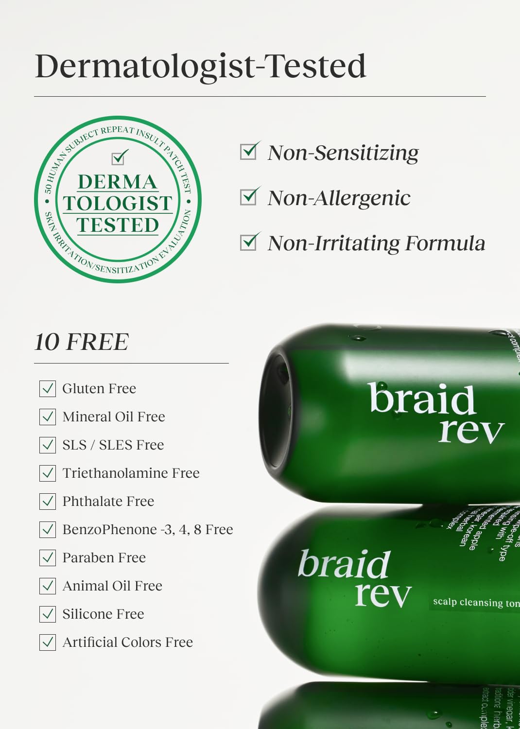 BEPHOR before and after scalp photos showing reduced residue and fresher look