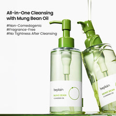 beplain cleansing oil pouring from bottle demonstrates smooth removal