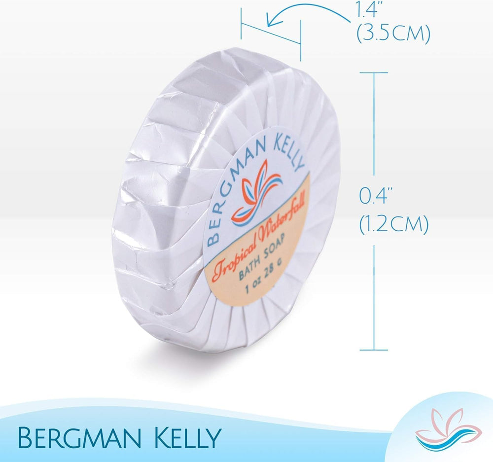 BERGMAN KELLY unwrapped round 1 oz bar revealing texture and travel-ready design