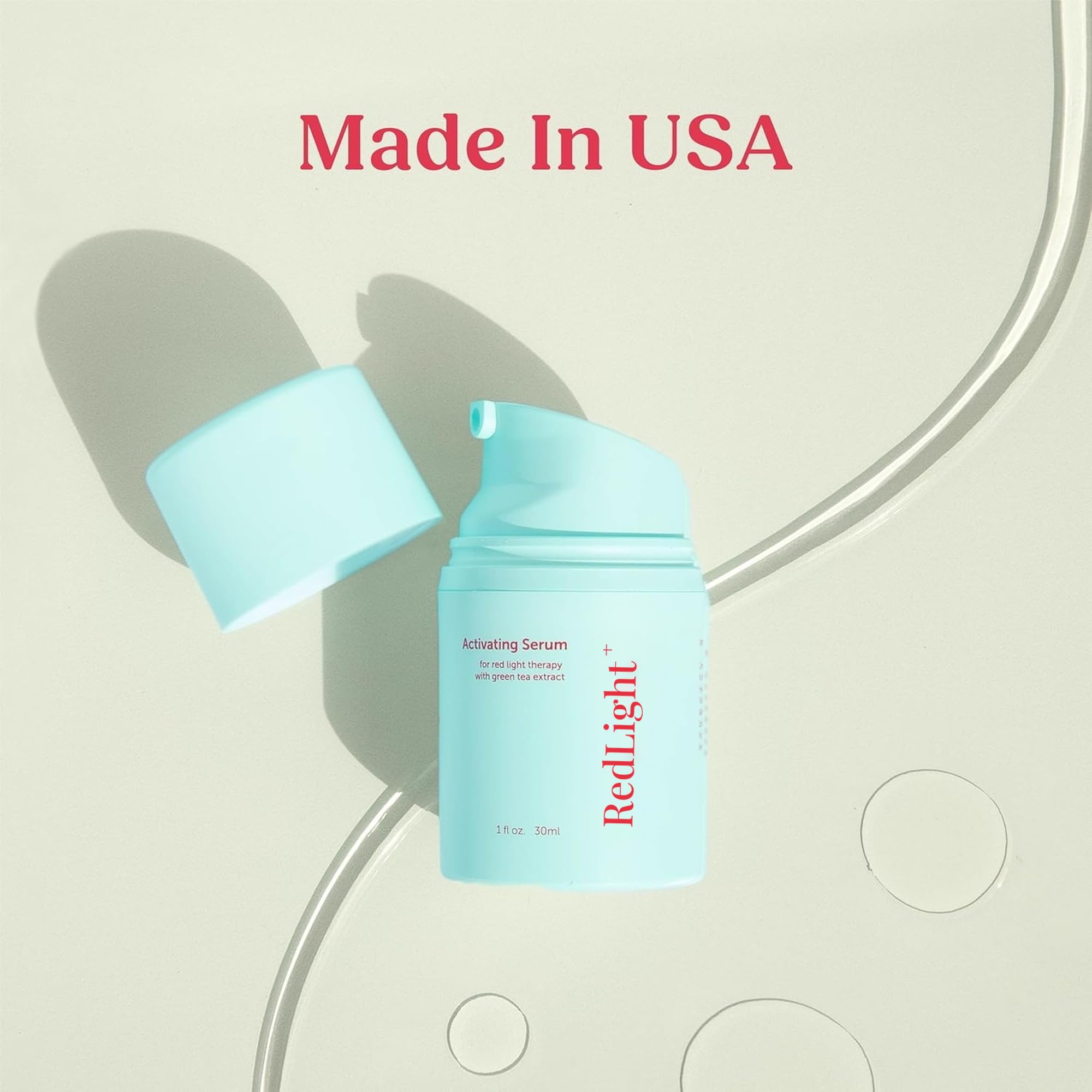 Berkland 1 fl oz bottle beside a coin showing size and one-pump-per-session benefit