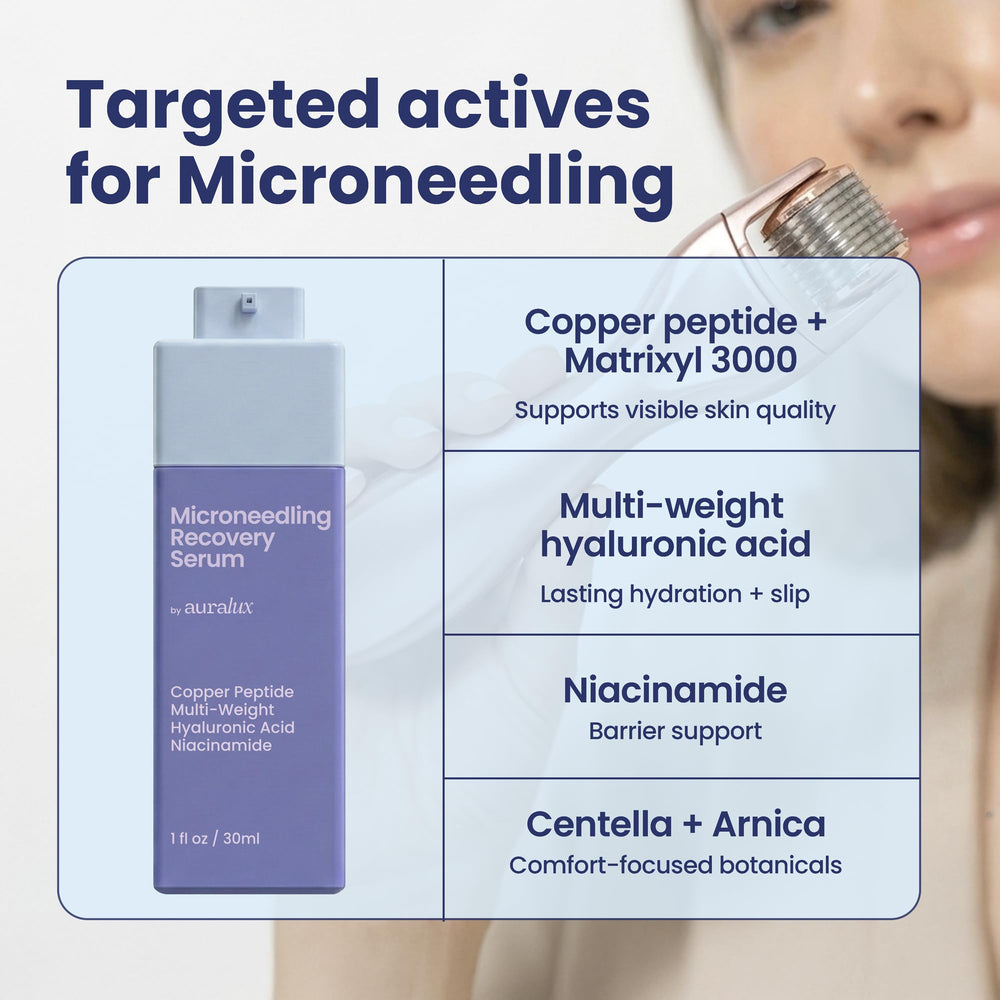 Berkland serum applied with dermaroller demonstrating smooth glide