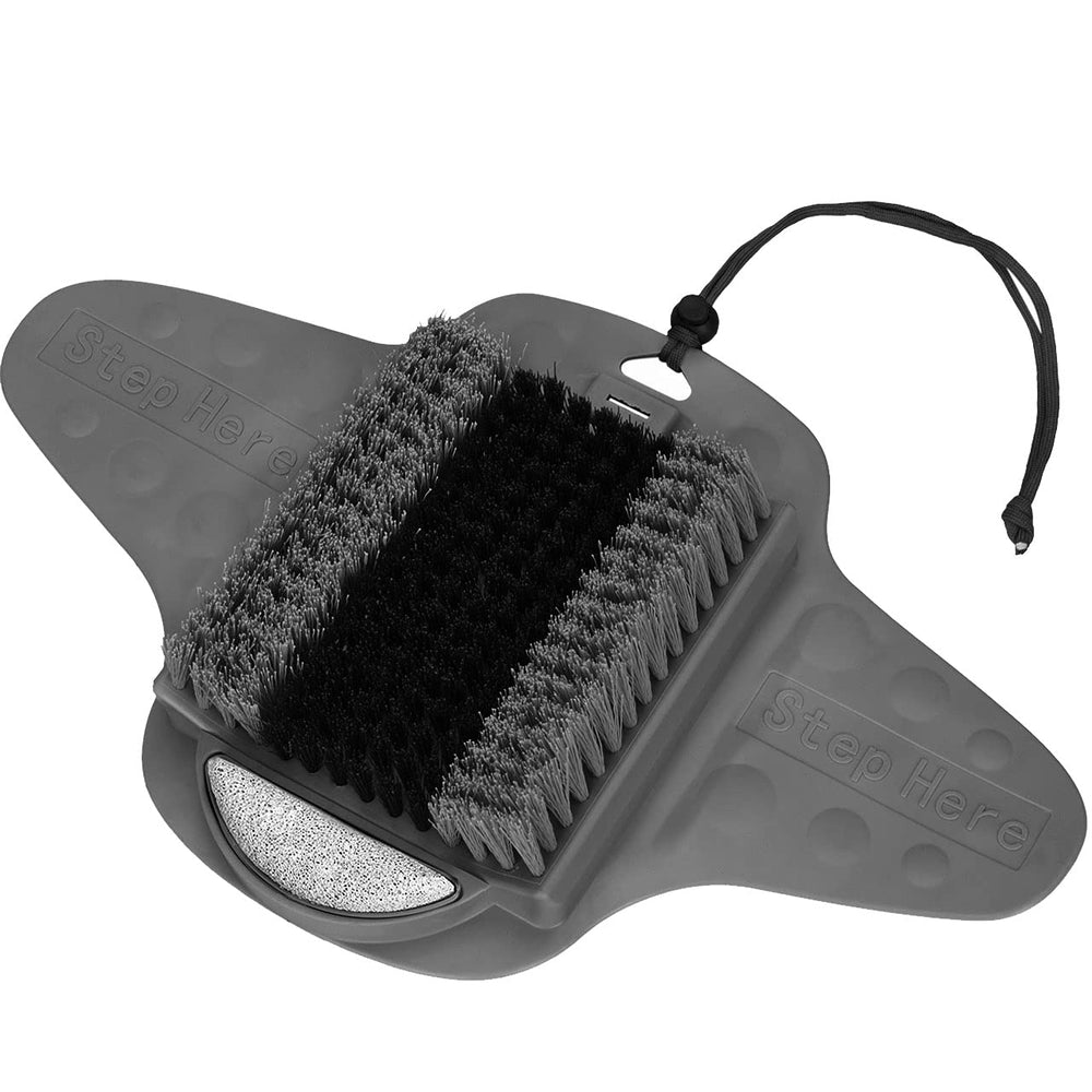 BESKAR front view of shower foot scrubber mat showing full design and benefit