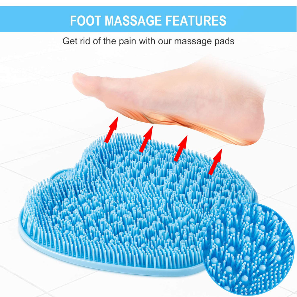 BESKAR size comparison with adult foot to show 28×28 cm spacious surface