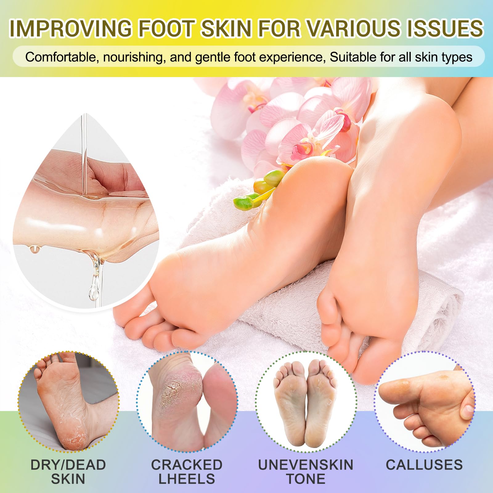 BESNEL before and after feet comparison highlighting softer skin