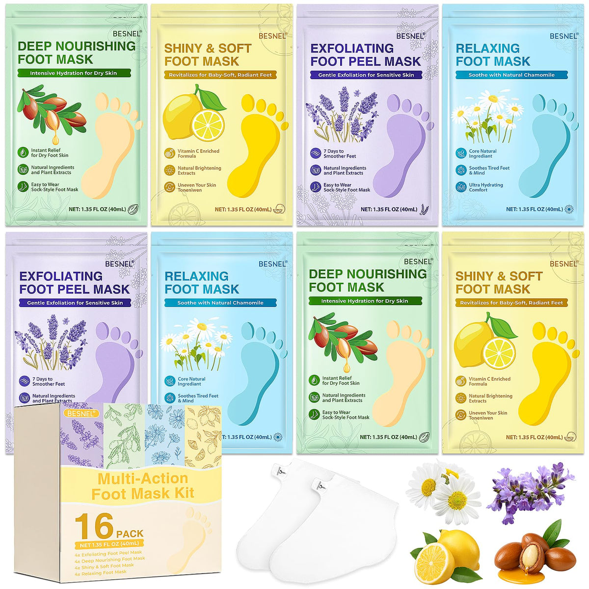 BESNEL front packaging showing 16 pack and product benefits