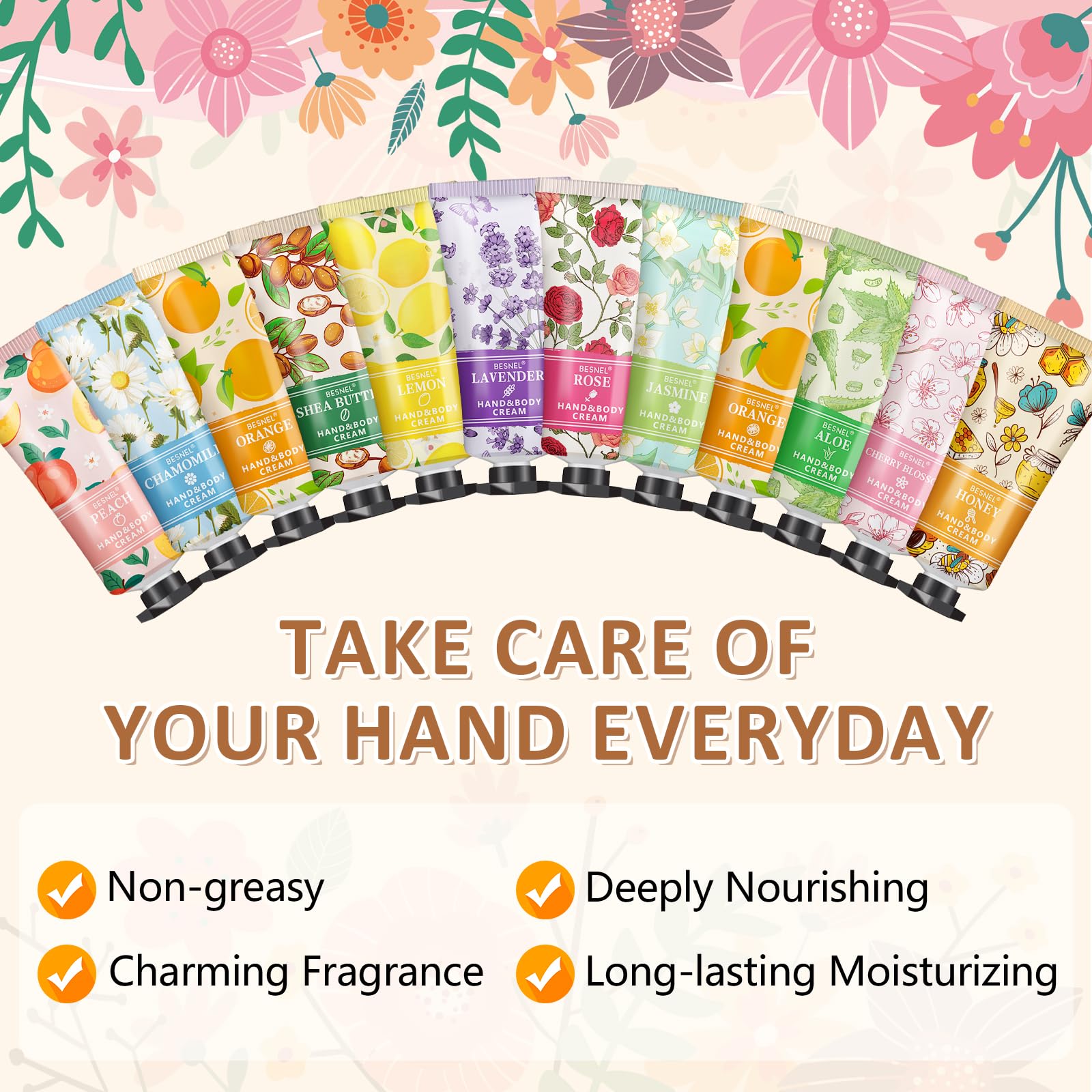BESNEL hand cream in use applied to hands demonstrating moisturized comfort benefit