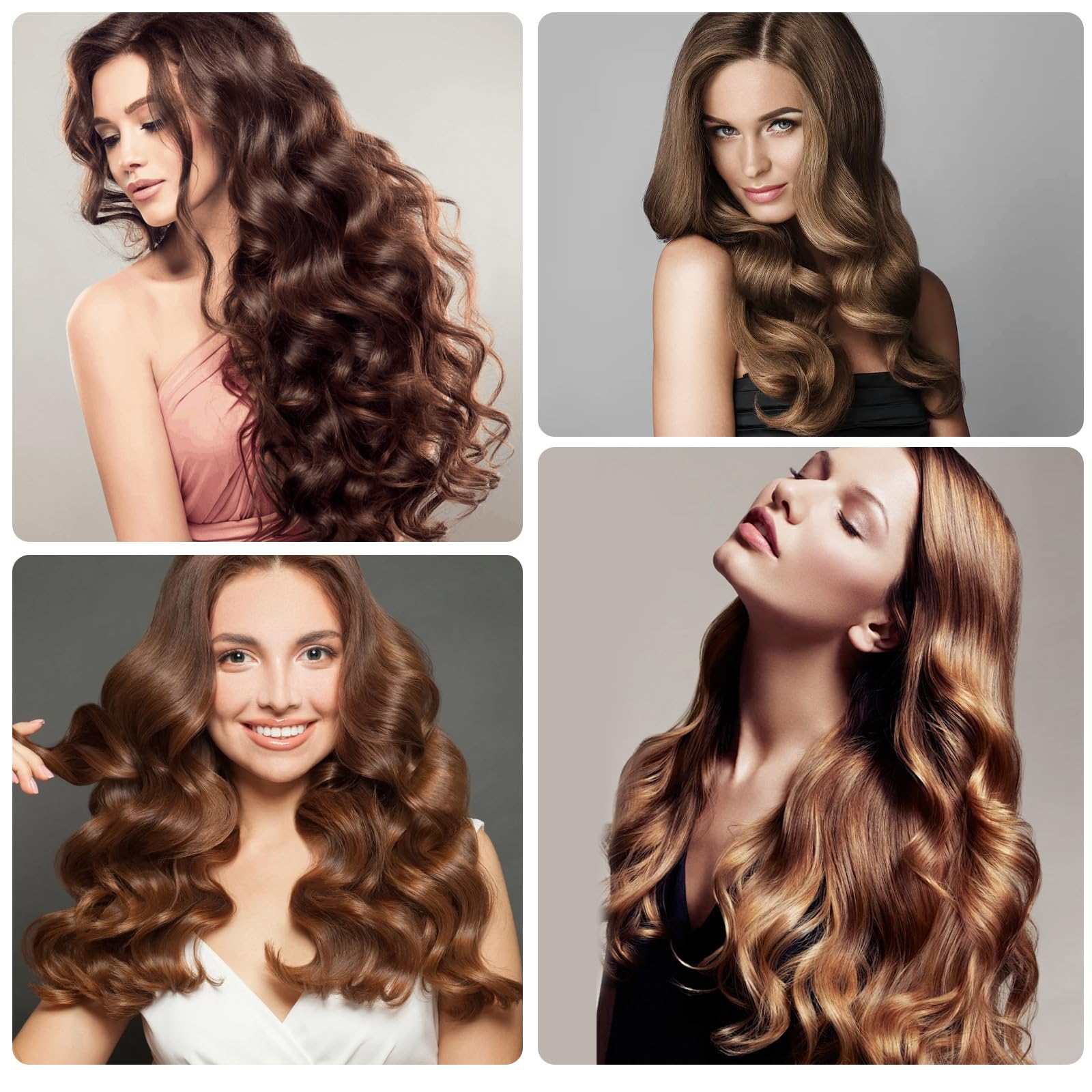 BESSEEK before and after rolled hair showing smoother ends and added volume