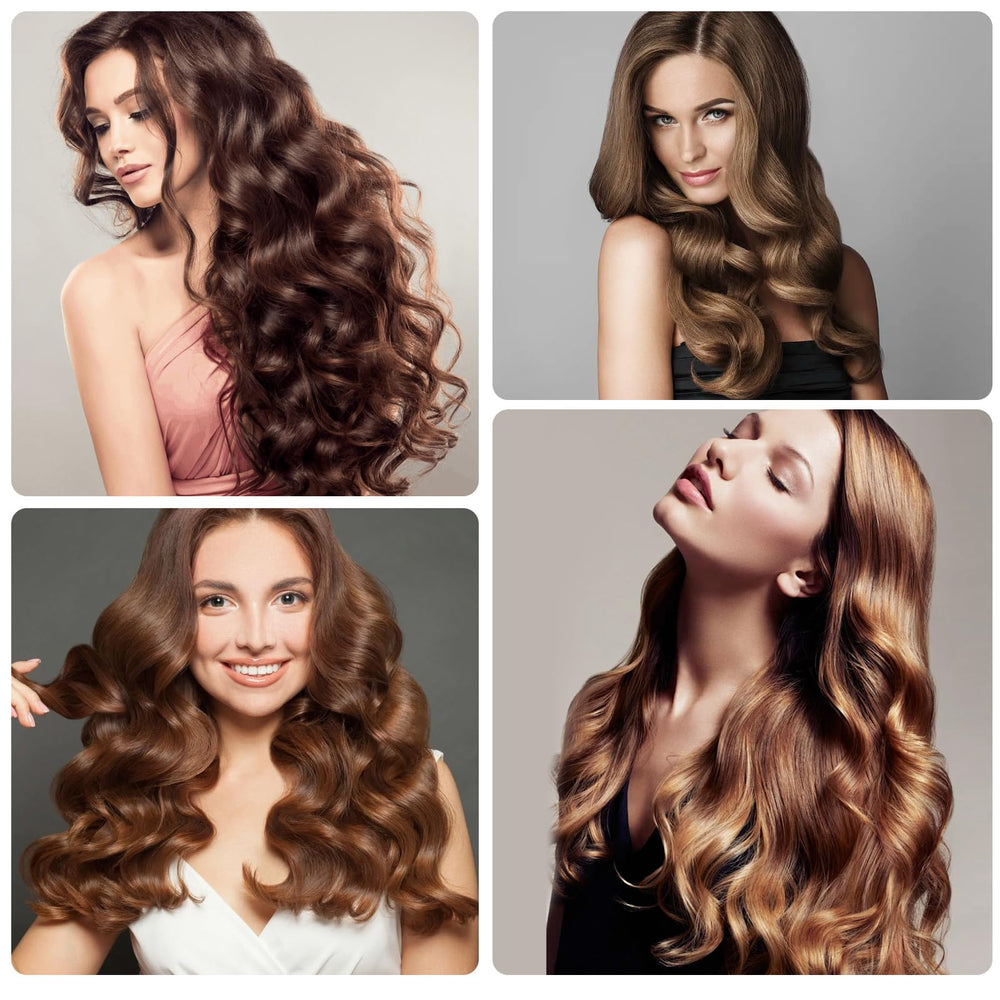 BESSEEK before and after rolled hair showing smoother ends and added volume