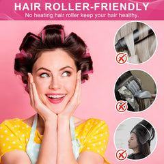 BESSEEK roller wrapped in hair demonstrating easy heat-free styling and natural curl formation