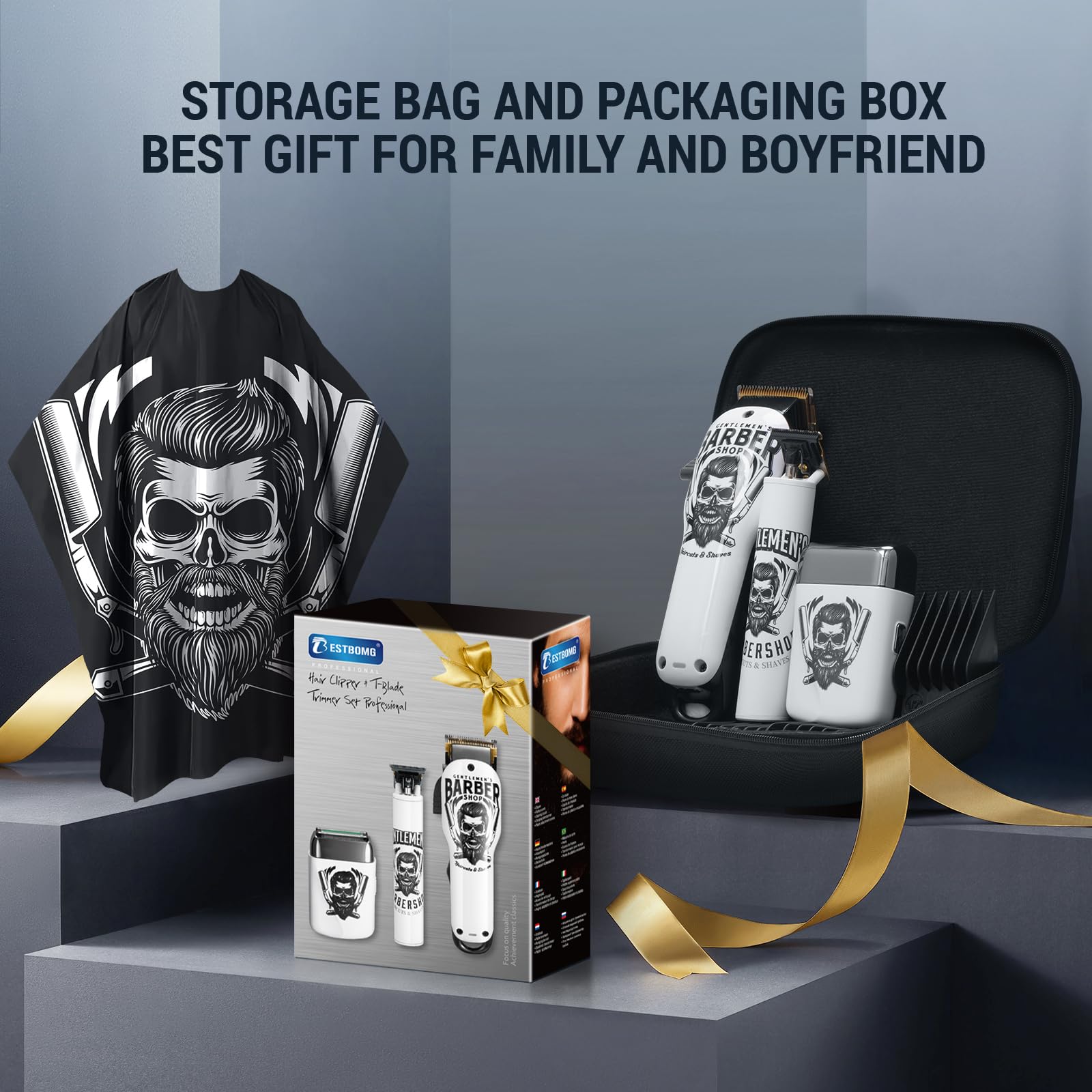 BESTBOMG shaver head with safety lock for secure travel and smooth finishing