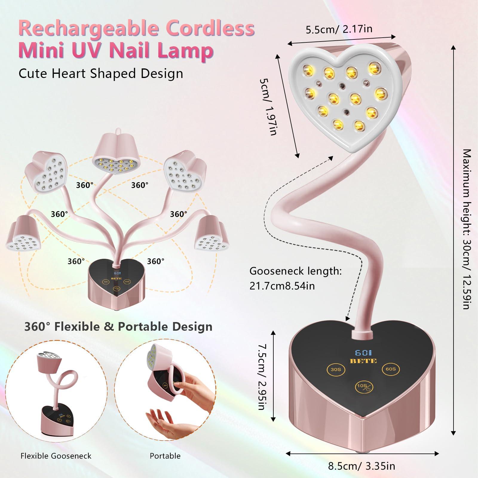 BETE heart-shaped design detail emphasizing stylish look and gifting appeal
