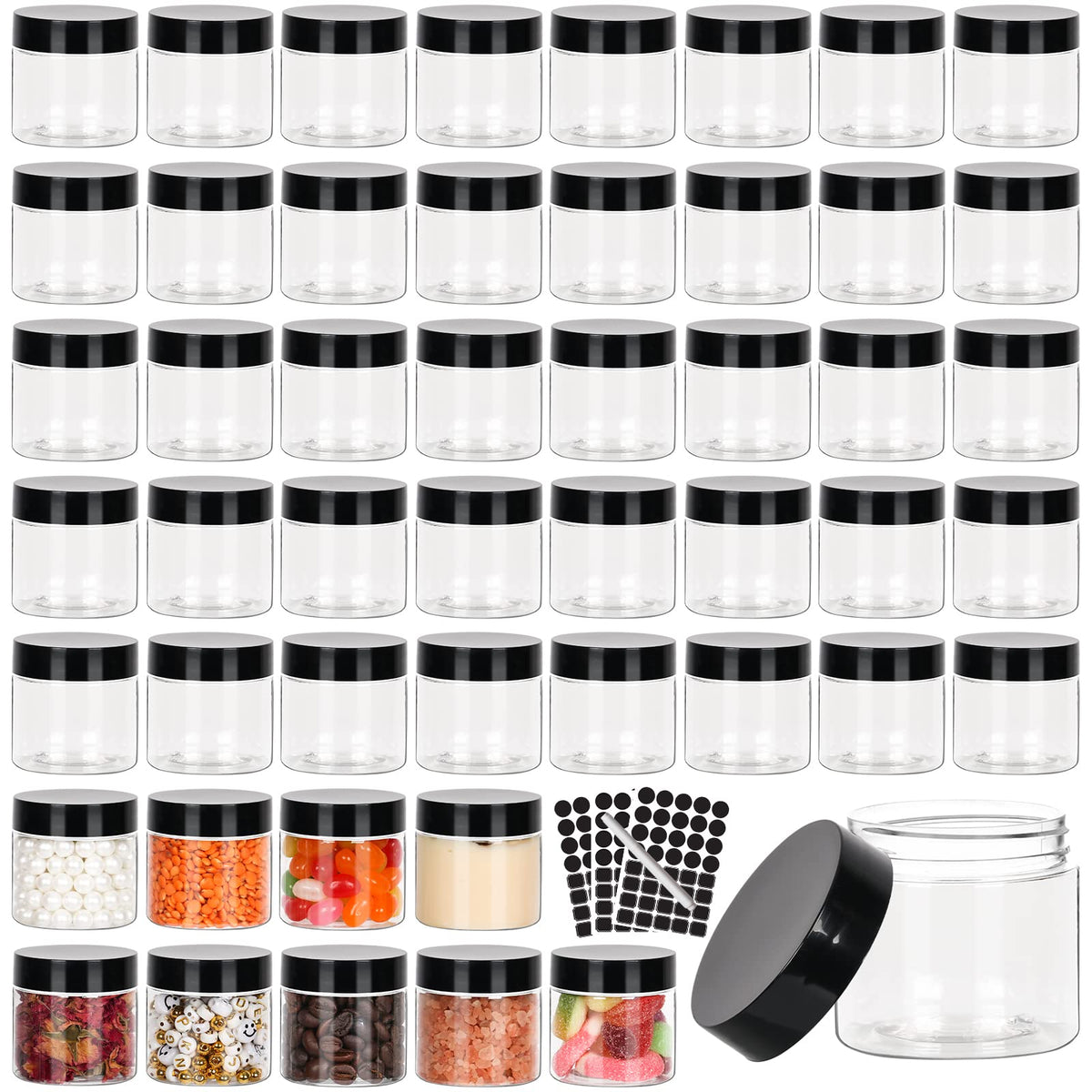 Betrome clear jar front view shows visibility for quick identification