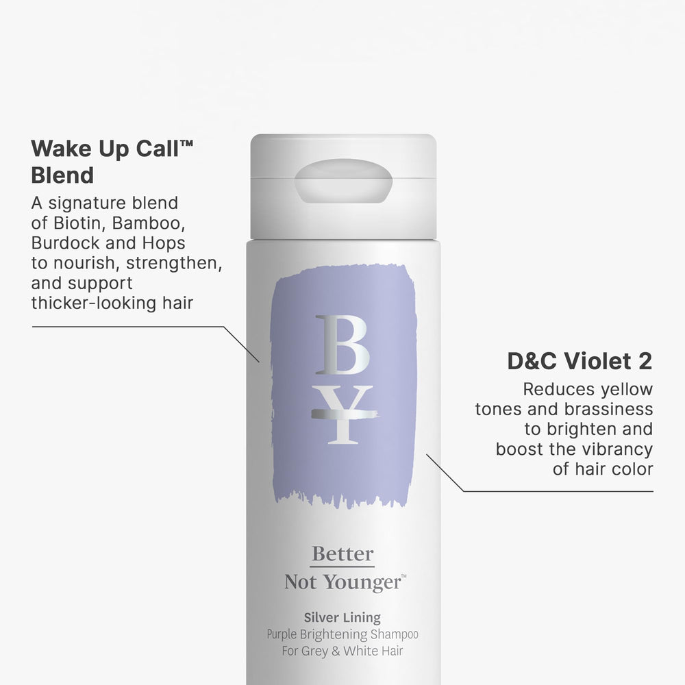 Better Not Younger back label close-up listing clean ingredients and benefits