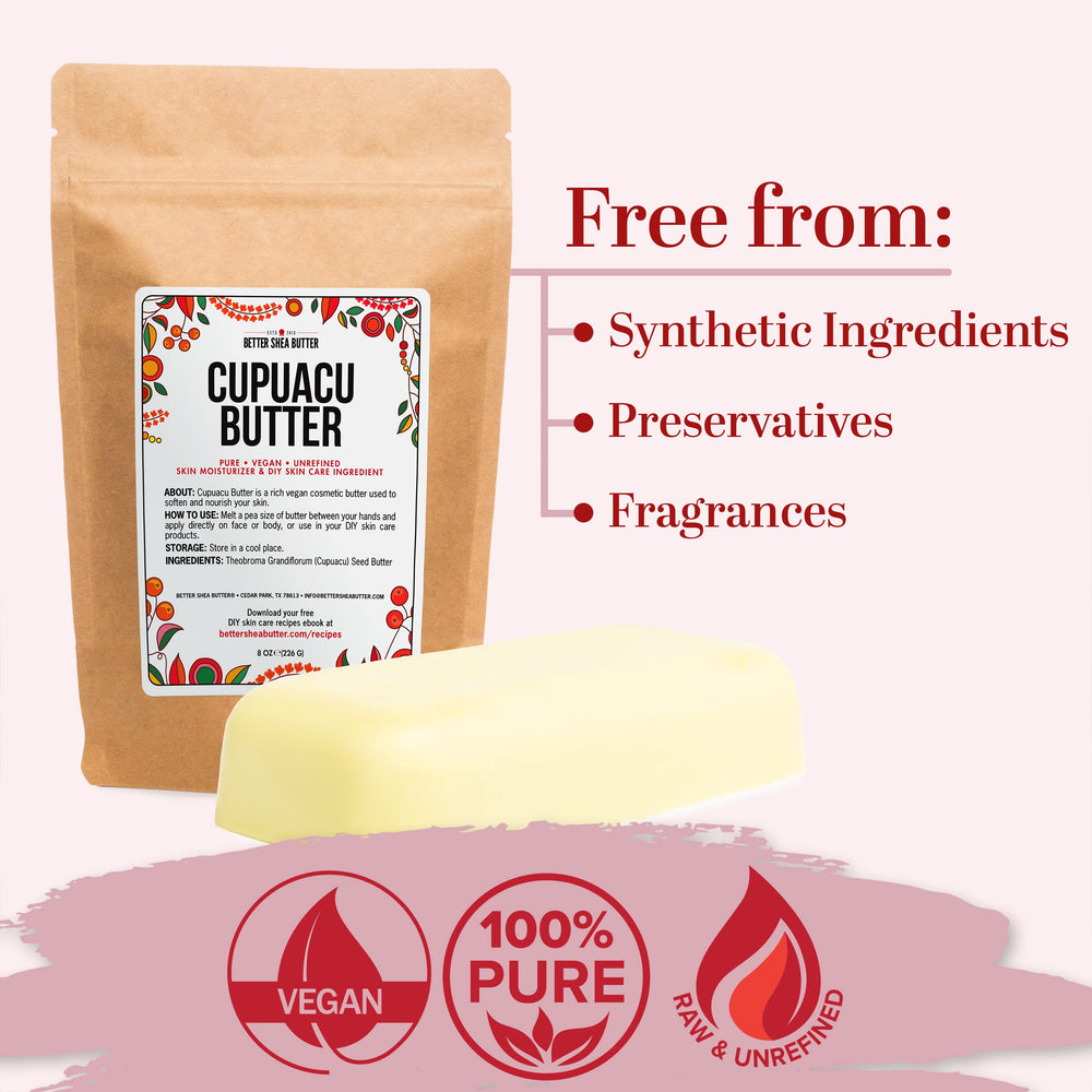 Better Shea Butter cupuaçu melting in hands demonstrating easy application benefit