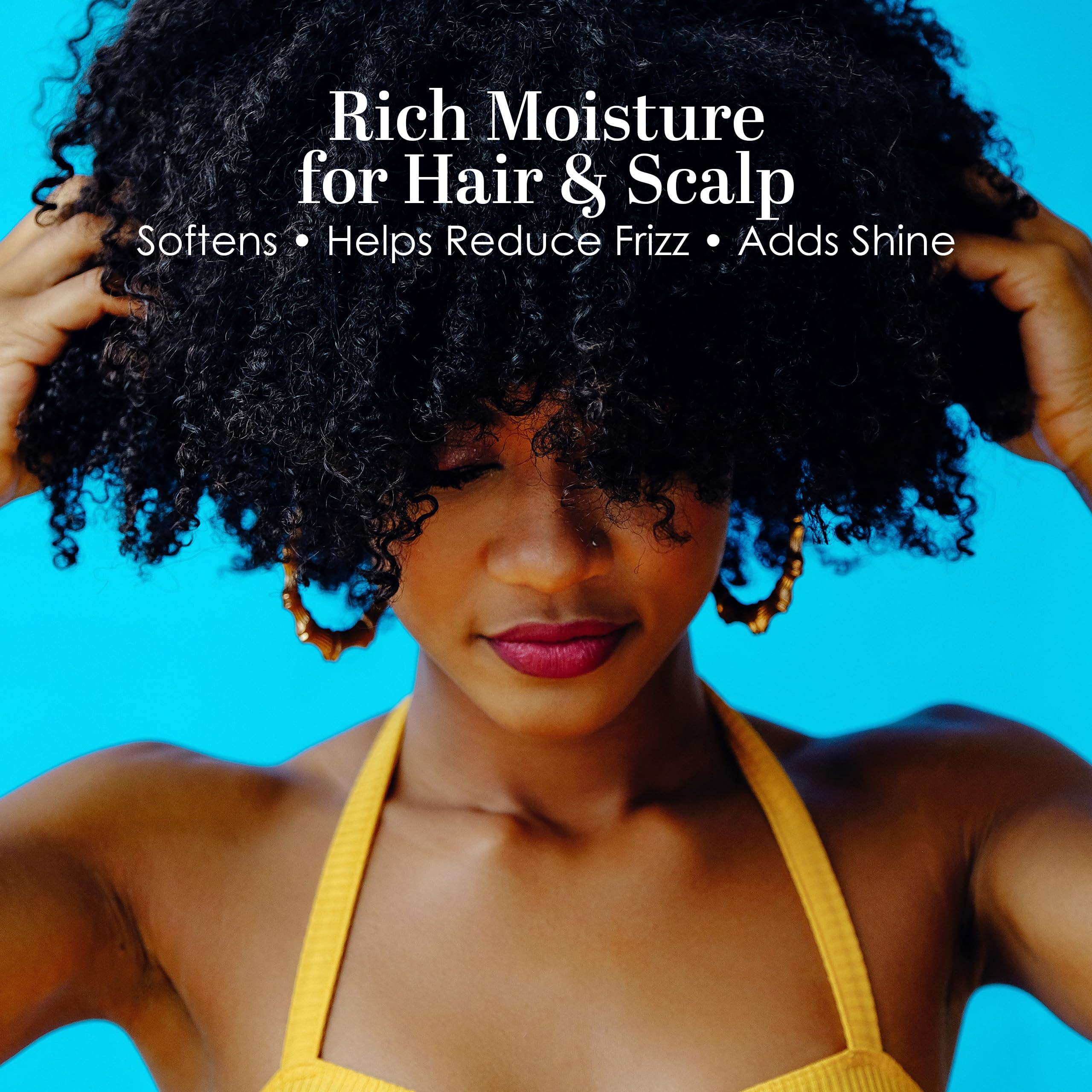Hair strands with Better Shea Butter applied showing frizz reduction benefit