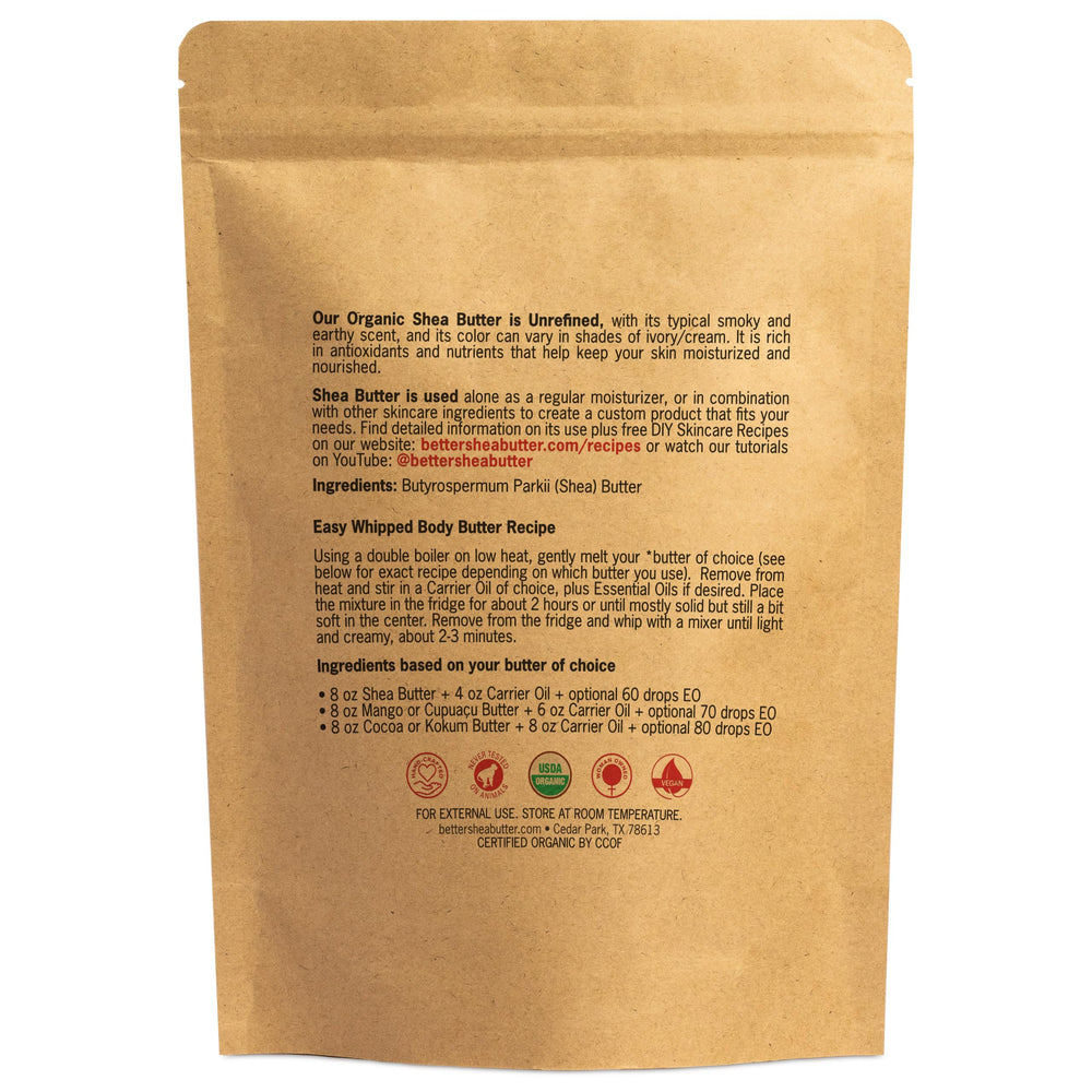 Better Shea Butter jar with label demonstrating clean, single-ingredient benefit