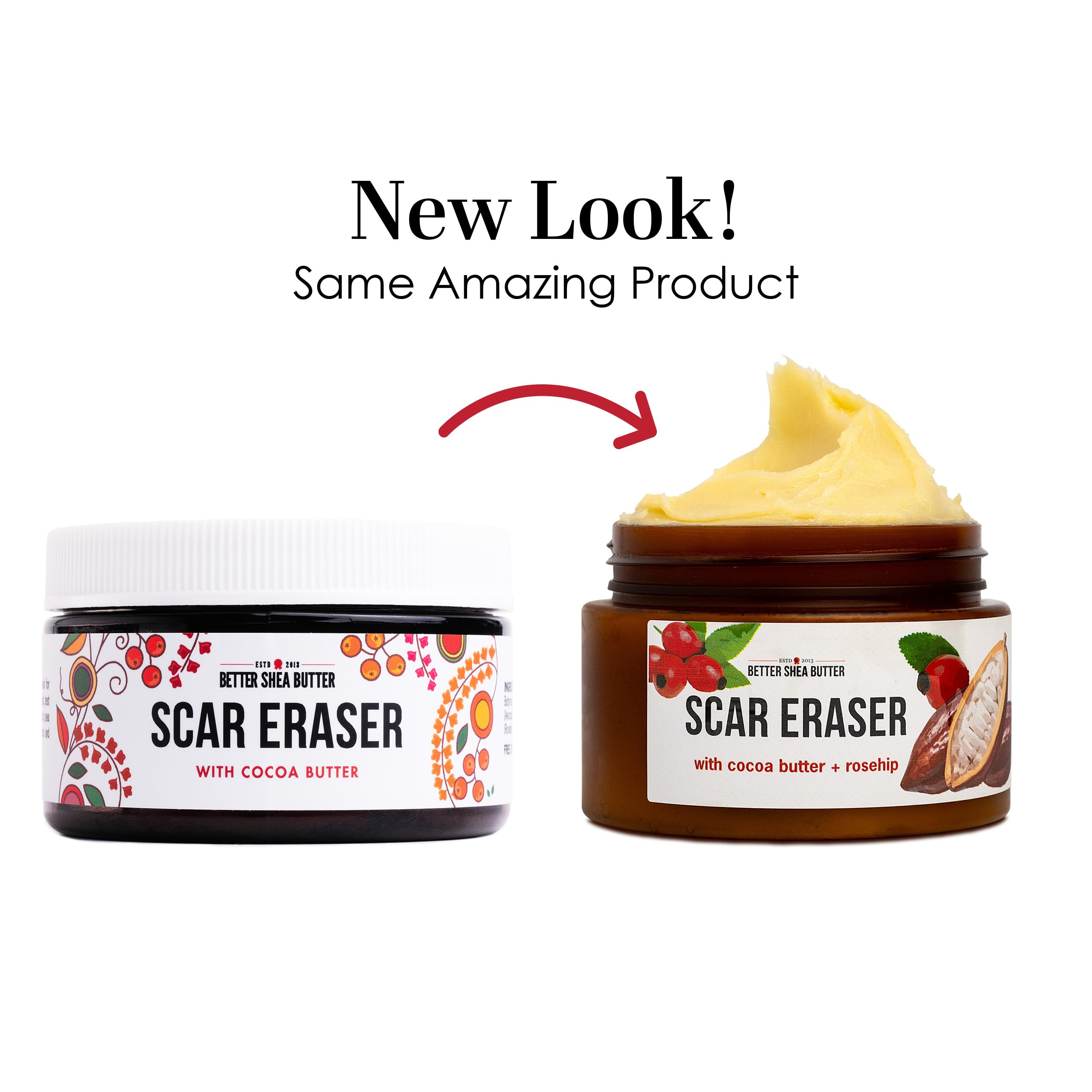 Better Shea Butter jar next to coin illustrating compact 4 oz travel-friendly size