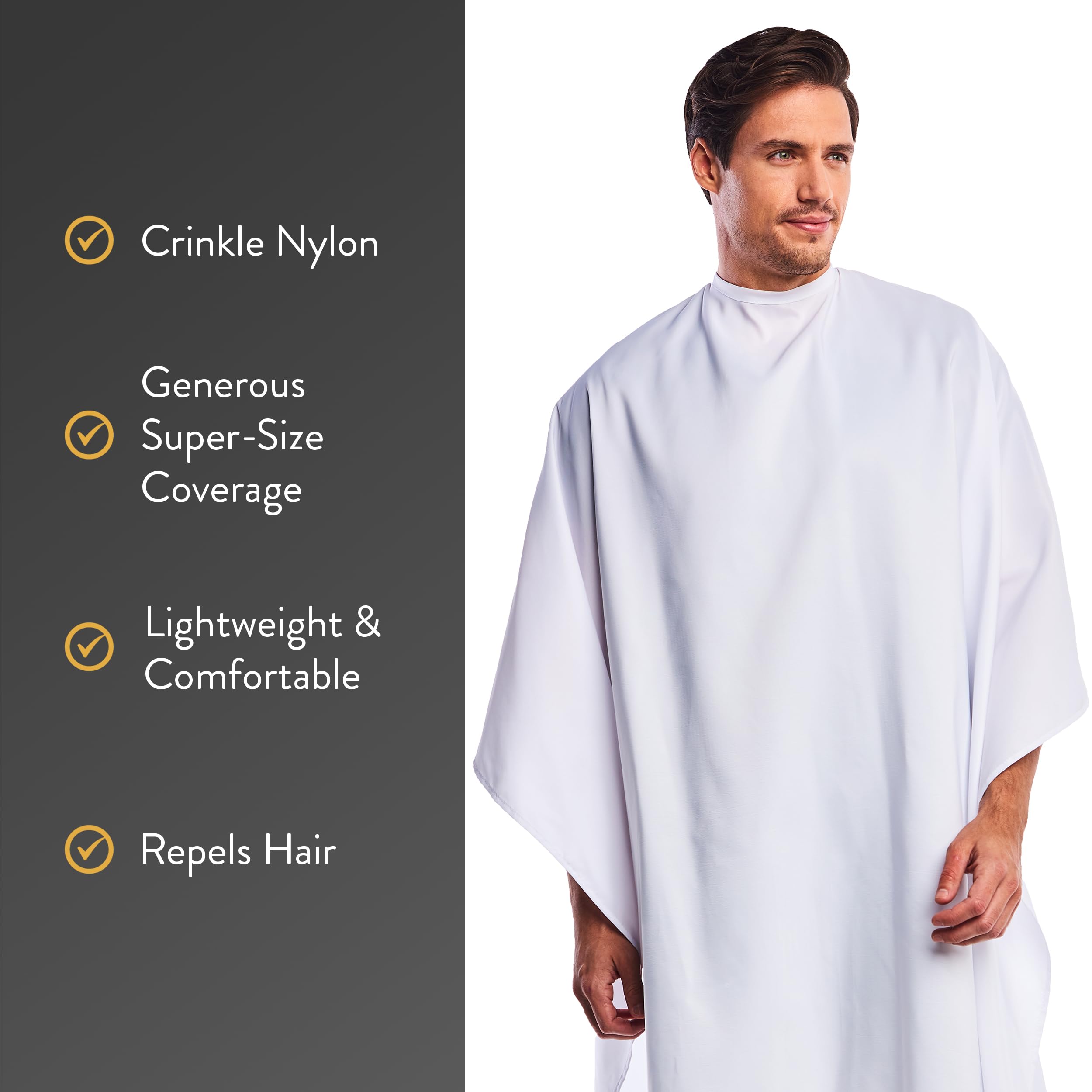 Betty Dain snap closure at neck for quick secure fit benefit